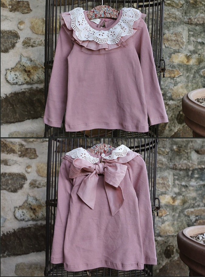 Bluza Geri cu broderie aplicata si funda mare Bluza Geri cu broderie aplicata si funda mare