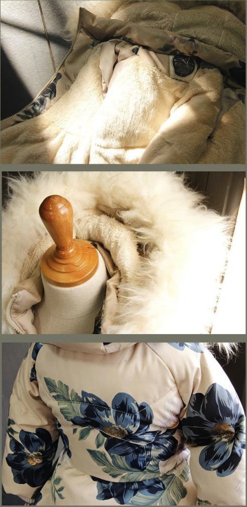 Geaca Belair cu gluga imblanita si motive florale 15 Geaca Belair cu gluga imblanita si motive florale 15