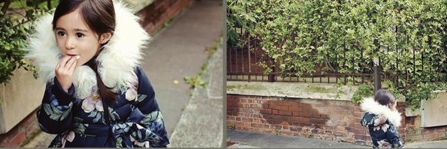 Geaca Belair cu gluga imblanita si motive florale 2 Geaca Belair cu gluga imblanita si motive florale 2