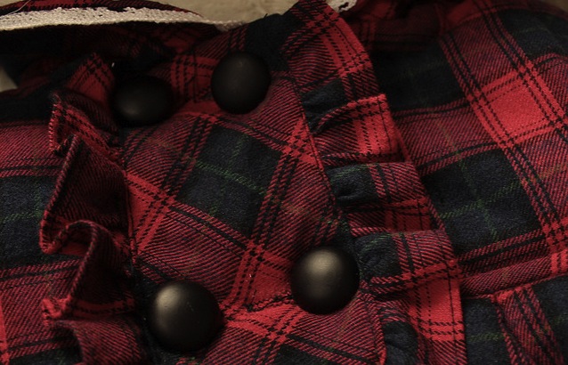 Geaca Helene in carouri si cu broderie pe gluga 2 Geaca Helene in carouri si cu broderie pe gluga 2