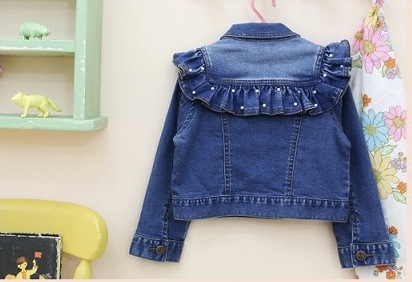 Geaca denim Laverne cu perle aplicate 1 Geaca denim Laverne cu perle aplicate 1