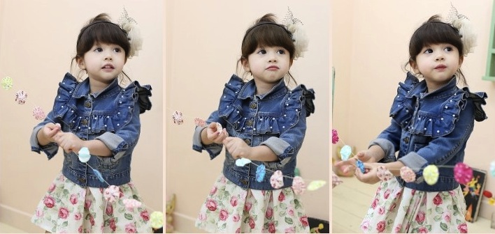 Geaca denim Laverne cu perle aplicate 8 Geaca denim Laverne cu perle aplicate 8