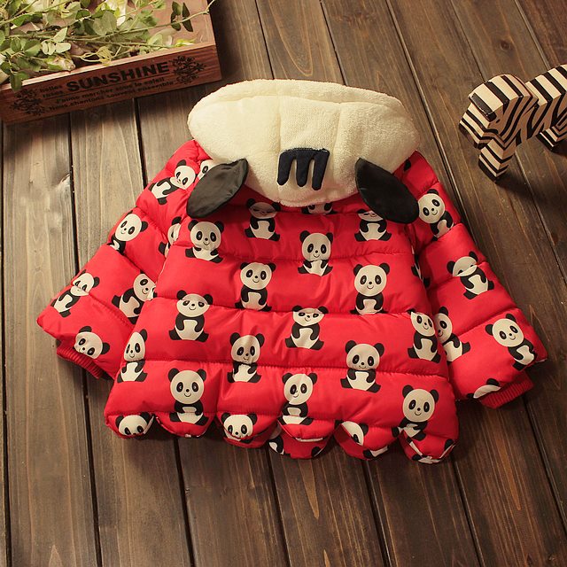 Geaca Andrea cu gluga si cu ursuleti panda imprimati Geaca Andrea cu gluga si cu ursuleti panda imprimati