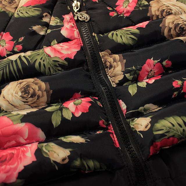 Geaca Katie cu gluga detasabila si imprimeu floral Geaca Katie cu gluga detasabila si imprimeu floral