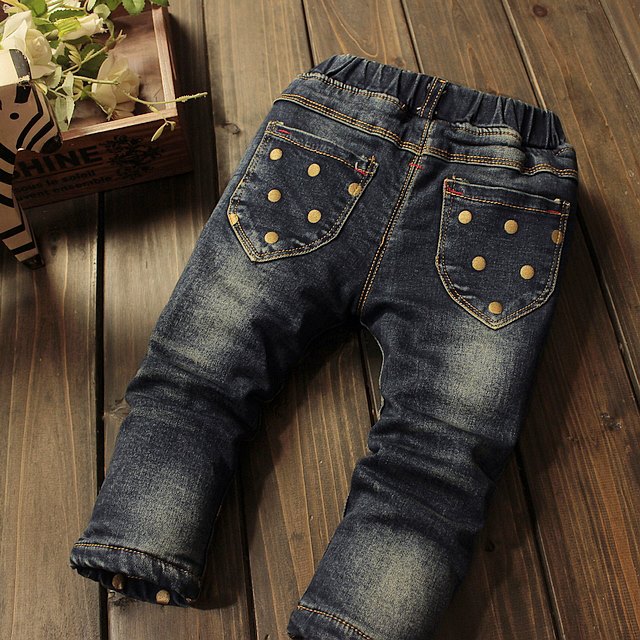 Jeans grosi cu funda si buline aurii - Agata Jeans grosi cu funda si buline aurii - Agata