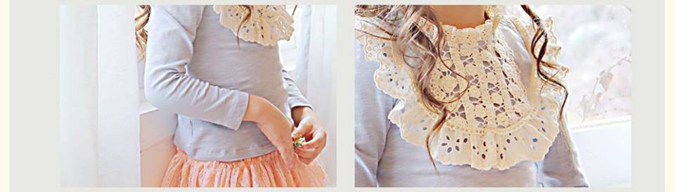 Bluza chic cu guler din macrame model Ellen T Bluza chic cu guler din macrame model Ellen T