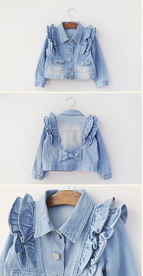 Jacheta cocheta din jeans cu fundita model Fiesta Jacheta cocheta din jeans cu fundita model Fiesta