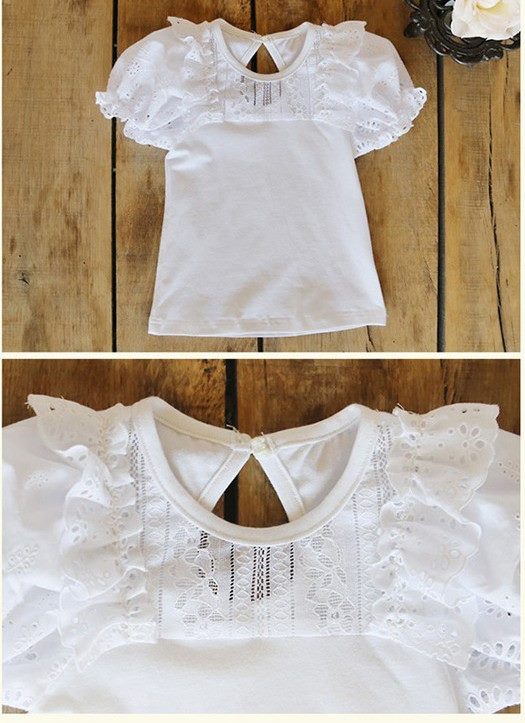 Bluza chic cu maneca scurta si broderie model Gripper 3 Bluza chic cu maneca scurta si broderie model Gripper 3