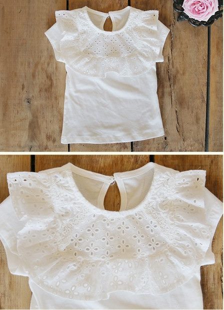 Bluza de vara cu guler brodat model Labelle 14 Bluza de vara cu guler brodat model Labelle 14