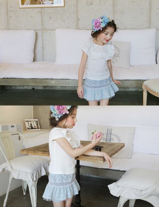 Bluza de vara cu guler brodat model Labelle 9 Bluza de vara cu guler brodat model Labelle 9