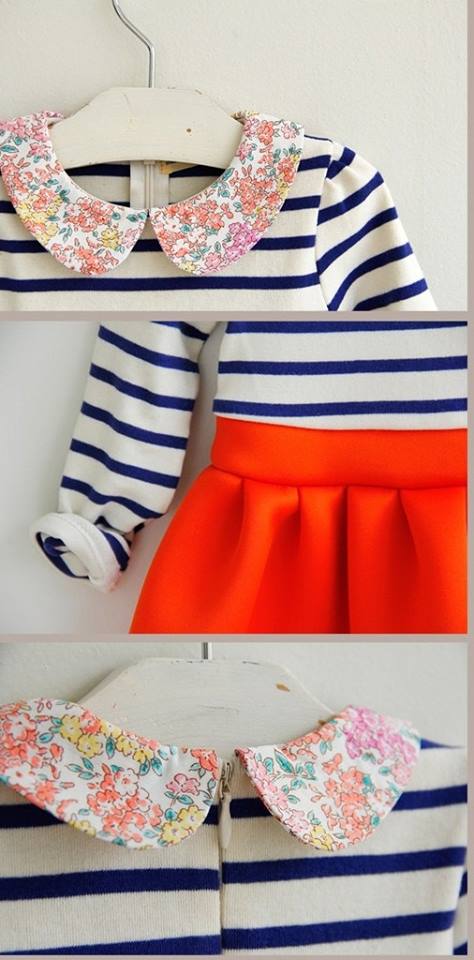 Rochie trendy cu guler inflorat model Edina 2 Rochie trendy cu guler inflorat model Edina 2